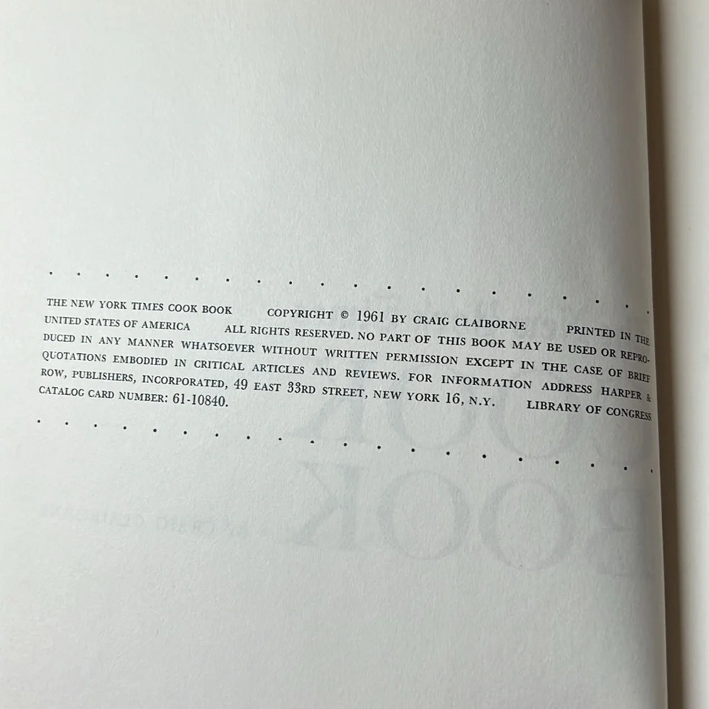 The New York Times Cook Book Craig Claiborne